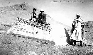Laghouat - Borne Piste imperiale - 1947